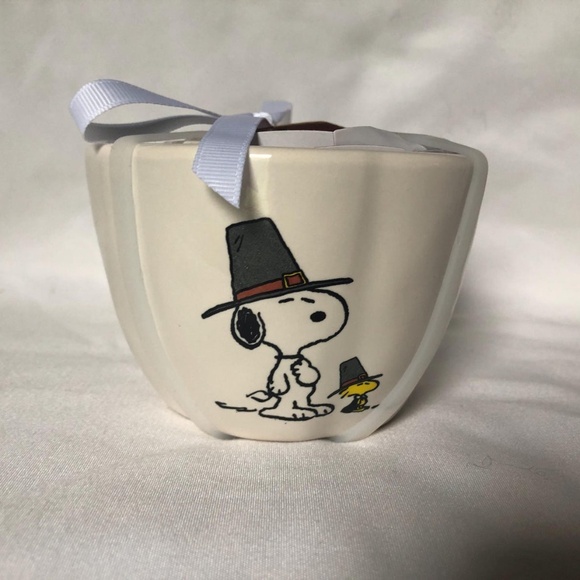 NWT Rae Dunn Peanuts Snoopy & Woodstock Set of 4 Thanksgiving Measuring Cups - Picture 1 of 4